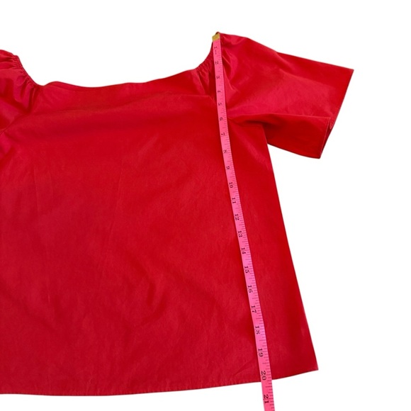 Alice + Olivia Red Off The Shoulder Blouse - Picture 4 of 6